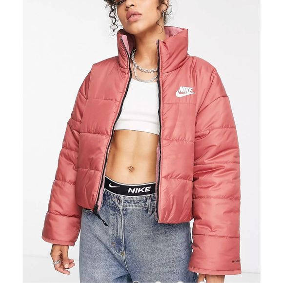 Nike Jacket Puffer Therma Repel Women's Size XXL Pink Reversible Loose Fit‎ New - Picture 3 of 13